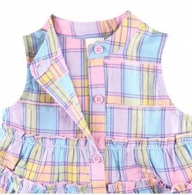 FIFFY COLOURFUL PLAID DRESS