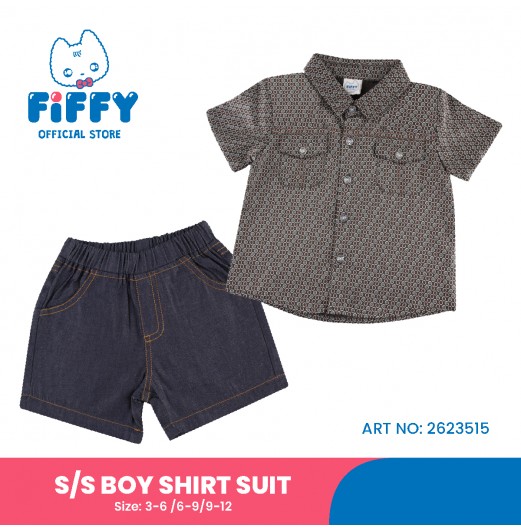 FIFFY BEACH BREEZE SHORT SLEEVE BOY SHIRT SUIT