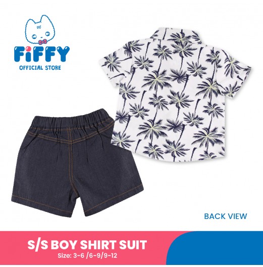 FIFFY BAJU BAYI BEACH BREEZE SHORT SLEEVE BOY SHIRT SUIT (2623515)