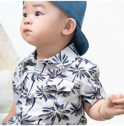 FIFFY BEACH BREEZE SHORT SLEEVE BOY SHIRT SUIT