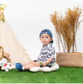 FIFFY BAJU BAYI BEACH BREEZE SHORT SLEEVE BOY SHIRT SUIT (2623515)