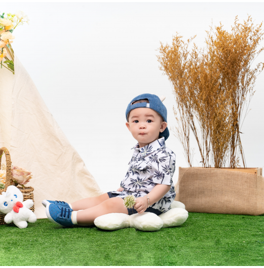 FIFFY BAJU BAYI BEACH BREEZE SHORT SLEEVE BOY SHIRT SUIT (2623515)