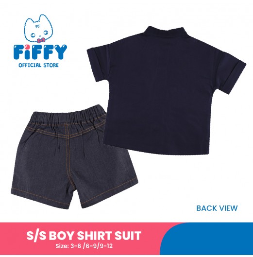 FIFFY GIRAFFE SHORT SLEEVE BOY SHIRT SUIT