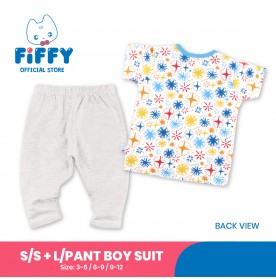FIFFY FIREWORK SHORT SLEEVE + LONG PANT BOY SUIT