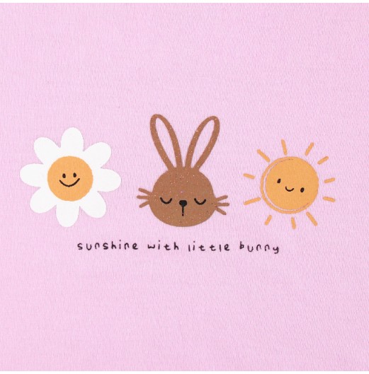 FIFFY SUNSHINE WITH BUNNY LONG SLEEVE VEST+ LONG PANT GIRL SUIT