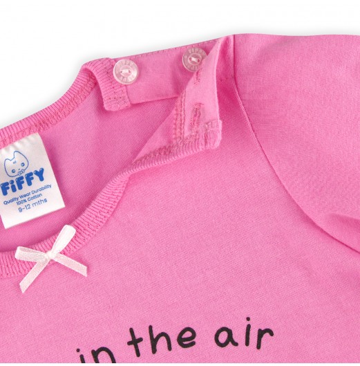 FIFFY LOVE IS IN THE AIR LONG SLEEVE VEST+ LONG PANT GIRL SUIT