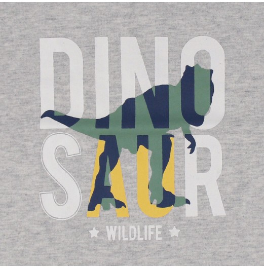 FIFFY WILDLIFE DINOSAUR SHORT SLEEVE VEST+ LONG PANT BOY SUIT