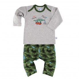 FIFFY SKATING STEGOSAURUS LONG SLEEVE VEST+ LONG PANT BOY SUIT