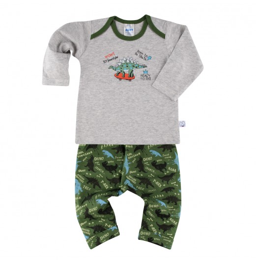 FIFFY SKATING STEGOSAURUS LONG SLEEVE VEST+ LONG PANT BOY SUIT