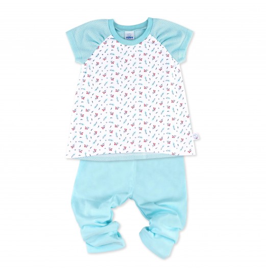 FIFFY GRACEFUL FLOWER BLOUSE SUIT