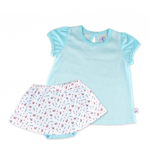 FIFFY GRACEFUL FLOWER SKIRT SUIT