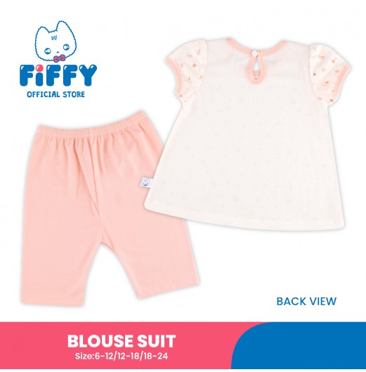 FIFFY PEACH BUNNY BLOUSE SUIT