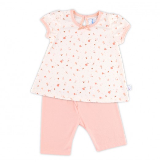 FIFFY PEACH BUNNY BLOUSE SUIT