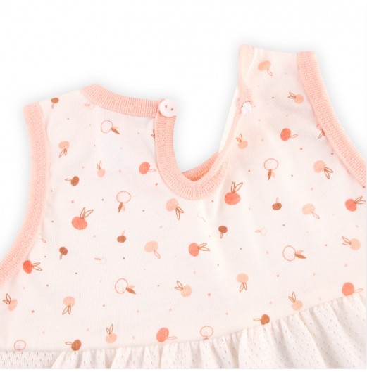 FIFFY PEACH BUNNY DRESS SUIT