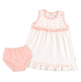 FIFFY PEACH BUNNY DRESS SUIT