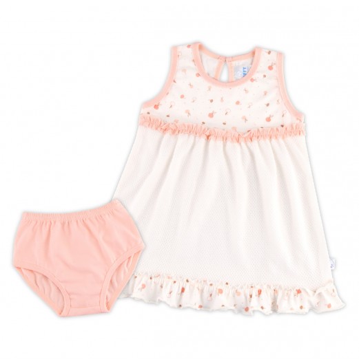 FIFFY PEACH BUNNY DRESS SUIT