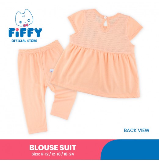 FIFFY HELLO BUBBLE TEA BLOUSE SUIT (3123023)