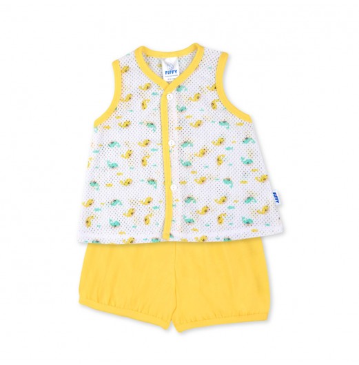 FIFFY BAJU BAYI WIGGLY WHALES BLOUSE SUIT (3125201)