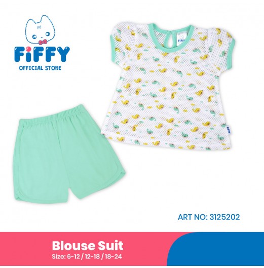 FIFFY BAJU BAYI WIGGLY WHALES BLOUSE SUIT (3125202)