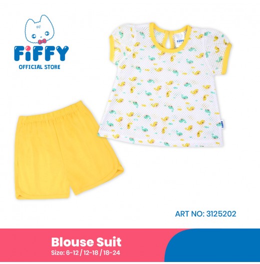 FIFFY BAJU BAYI WIGGLY WHALES BLOUSE SUIT (3125202)