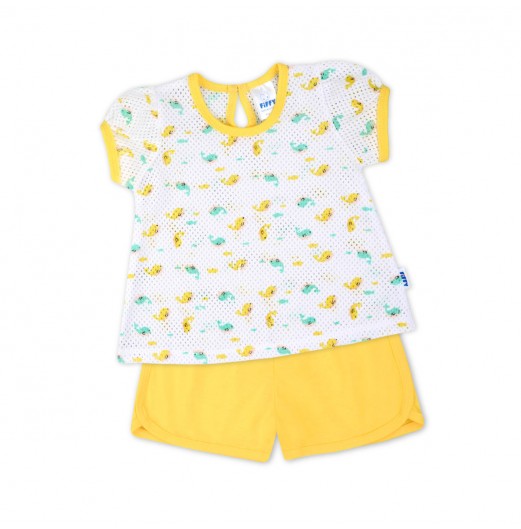 FIFFY BAJU BAYI WIGGLY WHALES BLOUSE SUIT (3125202)