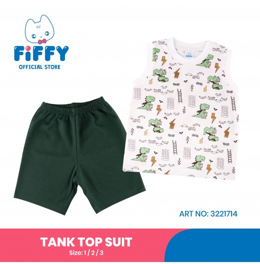 FIFFY BEAUTIFUL DINOSAUR TANK TOP SUIT
