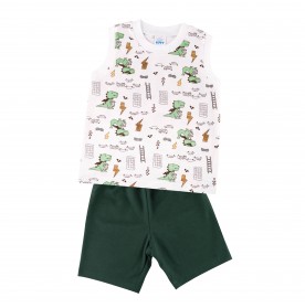 FIFFY BEAUTIFUL DINOSAUR TANK TOP SUIT