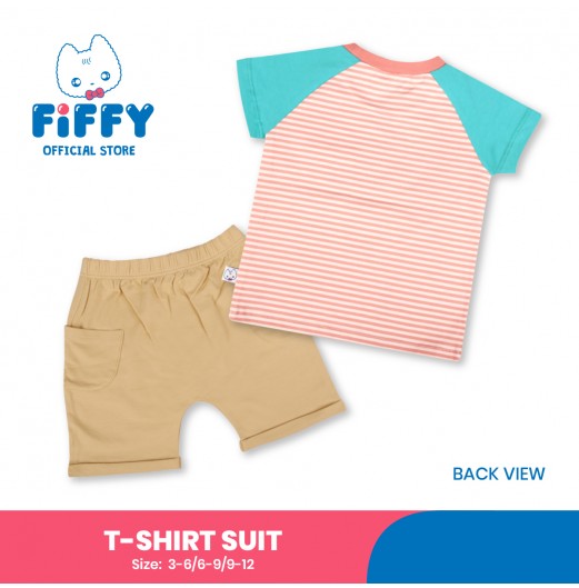 FIFFY SUNRISE STRIPE T-SHIRT SUIT