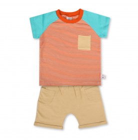 FIFFY SUNRISE STRIPE T-SHIRT SUIT