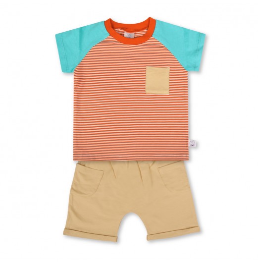 FIFFY SUNRISE STRIPE T-SHIRT SUIT