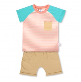 FIFFY SUNRISE STRIPE T-SHIRT SUIT