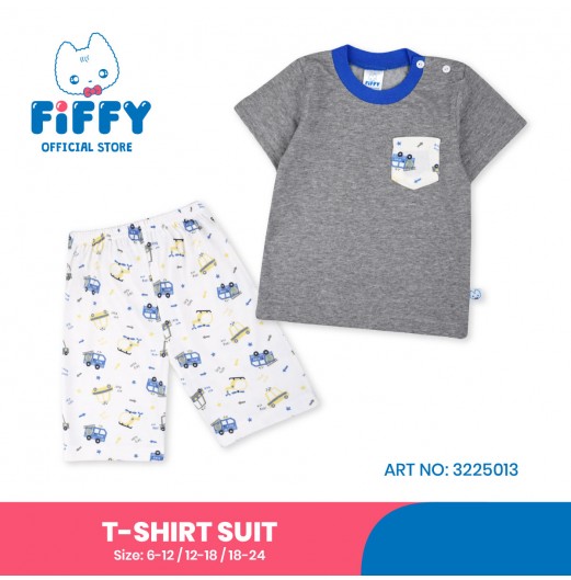 FIFFY TINY WHEELS POCKET BAJU BAYI T-SHIRT SUIT (3225013)