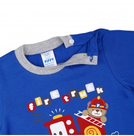 FIFFY FIRETRUCK BAJU BAYI T-SHIRT SUIT (3225014)