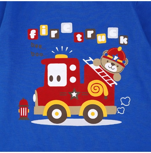 FIFFY FIRETRUCK BAJU BAYI T-SHIRT SUIT (3225014)