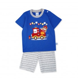 FIFFY FIRETRUCK BAJU BAYI T-SHIRT SUIT (3225014)