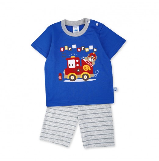 FIFFY FIRETRUCK BAJU BAYI T-SHIRT SUIT (3225014)