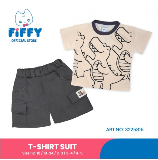 FIFFY BAJU BAYI DINO DANCE T-SHIRT SUIT (3225815)