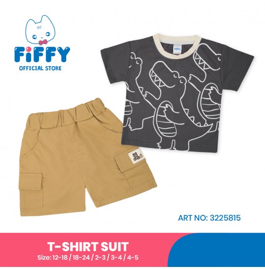 FIFFY BAJU BAYI DINO DANCE T-SHIRT SUIT (3225815)