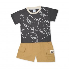 FIFFY BAJU BAYI DINO DANCE T-SHIRT SUIT (3225815)