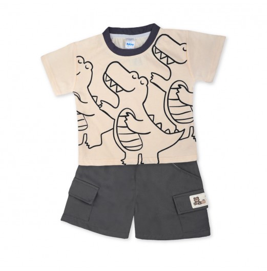 FIFFY BAJU BAYI DINO DANCE T-SHIRT SUIT (3225815)
