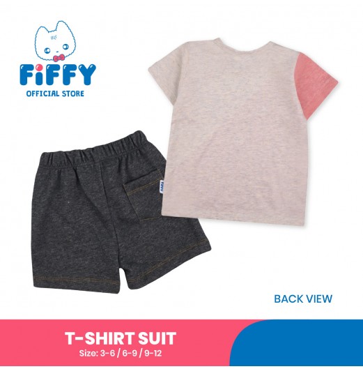FIFFY TWO-TONE BAJU BAYI T-SHIRT SUIT (3225817)