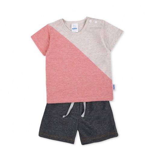 FIFFY TWO-TONE BAJU BAYI T-SHIRT SUIT (3225817)