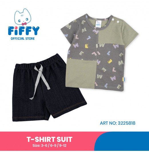 FIFFY PATCHWORK BAJU BAYI T-SHIRT SUIT (3225818)