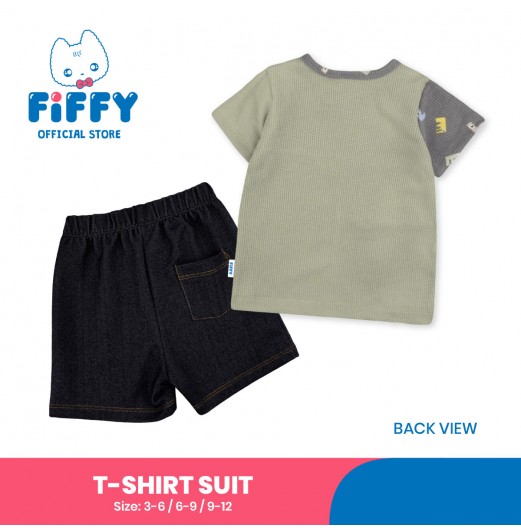 FIFFY PATCHWORK BAJU BAYI T-SHIRT SUIT (3225818)