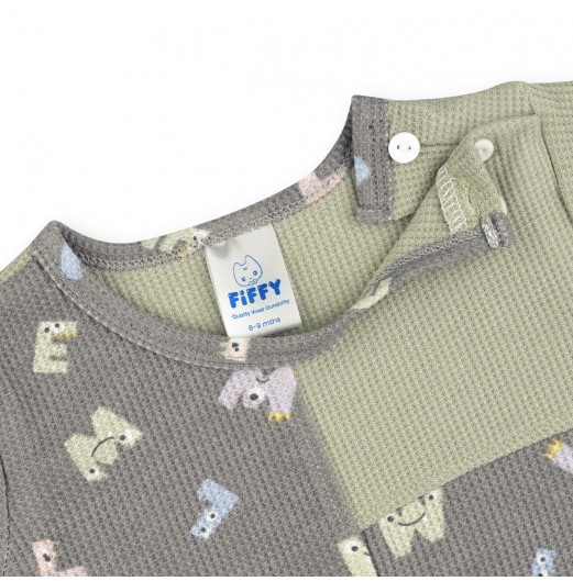 FIFFY PATCHWORK BAJU BAYI T-SHIRT SUIT (3225818)