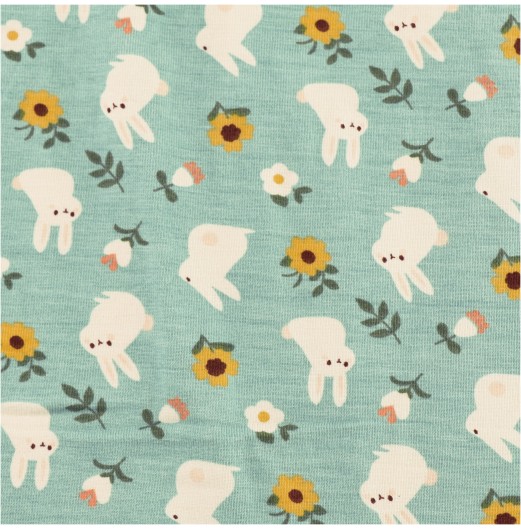 FIFFY CURIOUS RABBIT WITH FLOWER LEGGING SUIT
