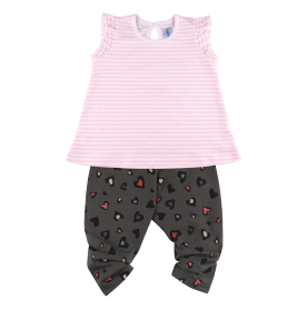 FIFFY PINKY STRIPES LEGGING SUIT