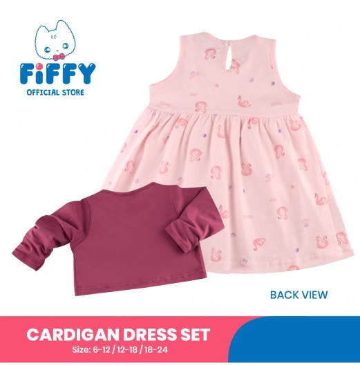 FIFFY SWAN CROWN CARDIGAN DRESS SET