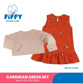 FIFFY FLOWER GIFT CARDIGAN DRESS SET