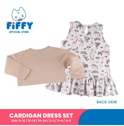 FIFFY ANIMAL CROSSING CARDIGAN DRESS SET
